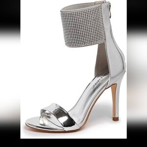 Women's High Heel Sandals Open Toe Ankle Tie Dressy Heeled Sandals for Prom